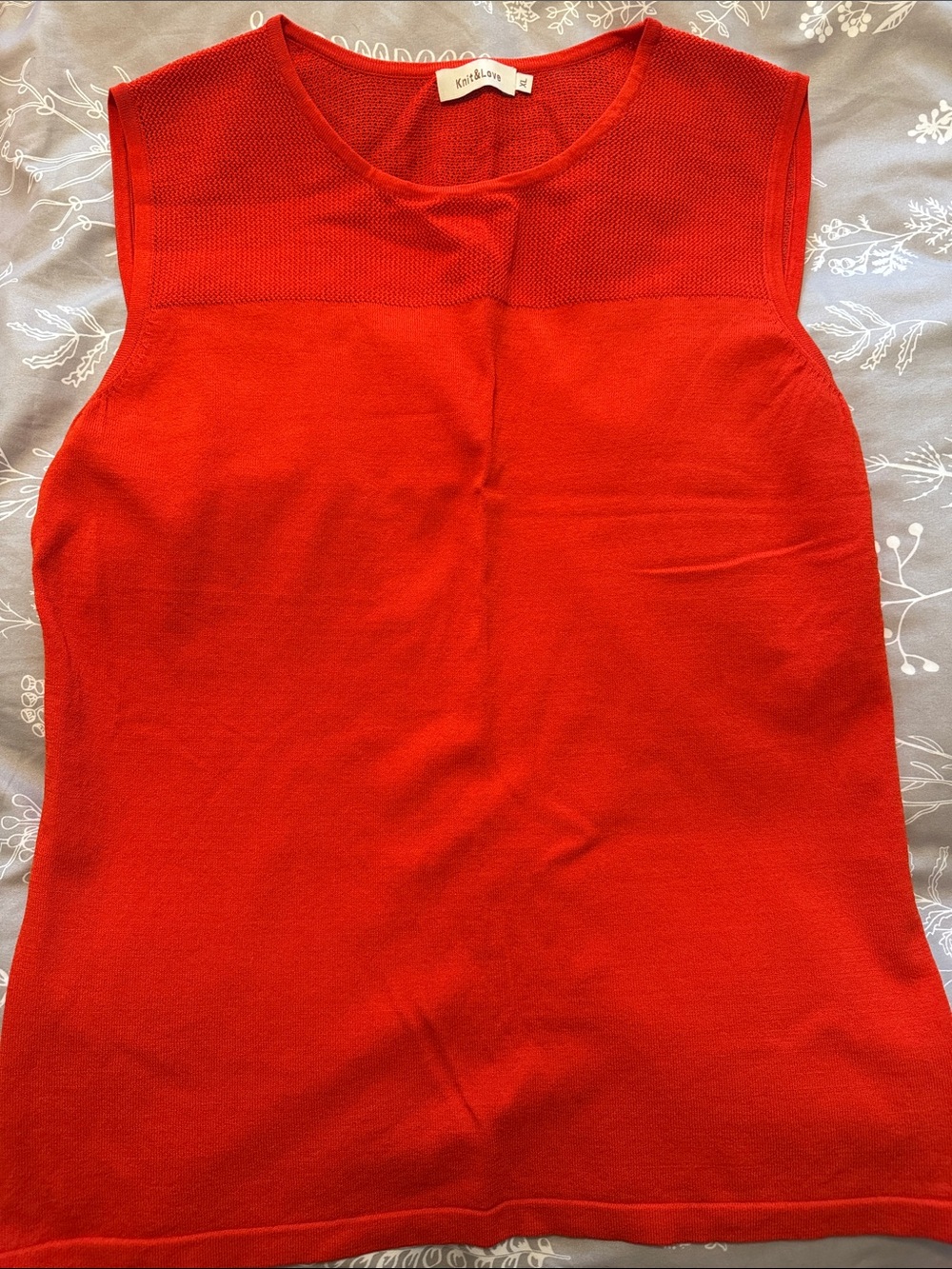 Knit Sleeveless Tank Top in Red by Kate & Mallory